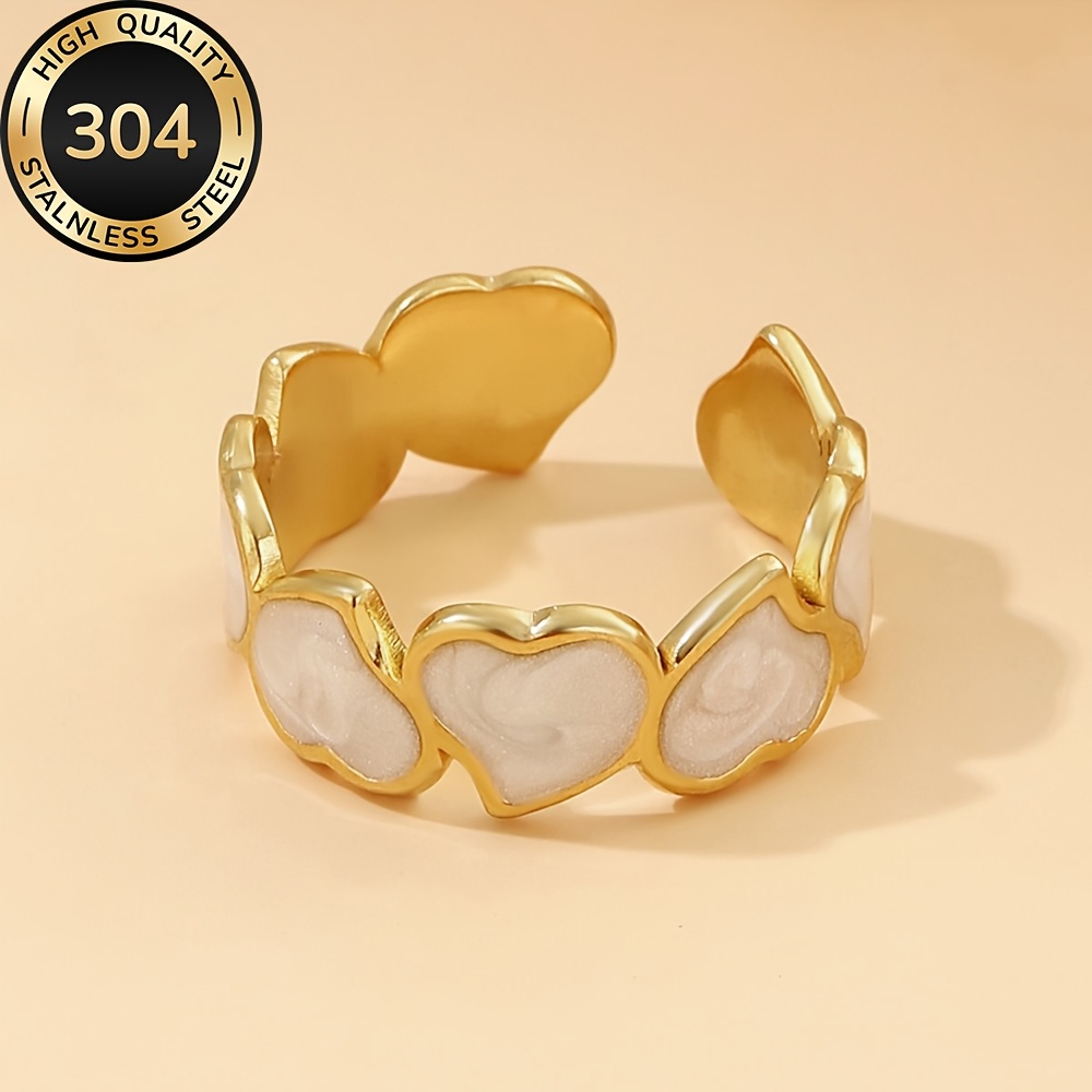 Women's High-Quality Hypoallergenic Golden Open Ring, Elegant